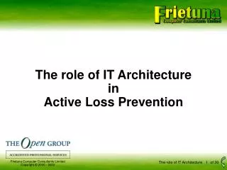 The role of IT Architecture in Active Loss Prevention