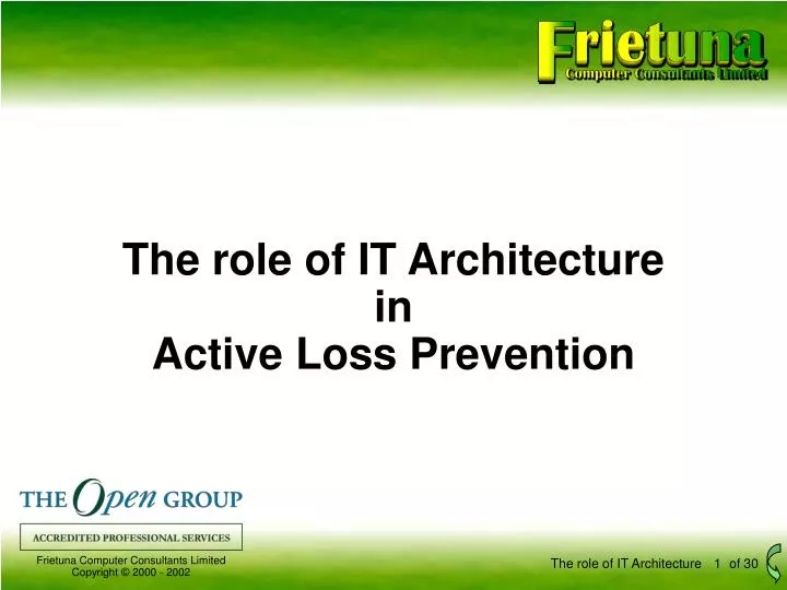 the role of it architecture in active loss prevention