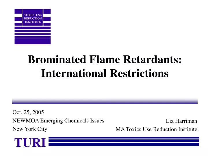 brominated flame retardants international restrictions