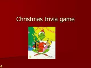 Christmas trivia game