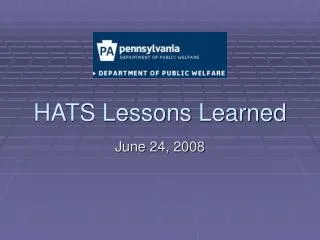 HATS Lessons Learned