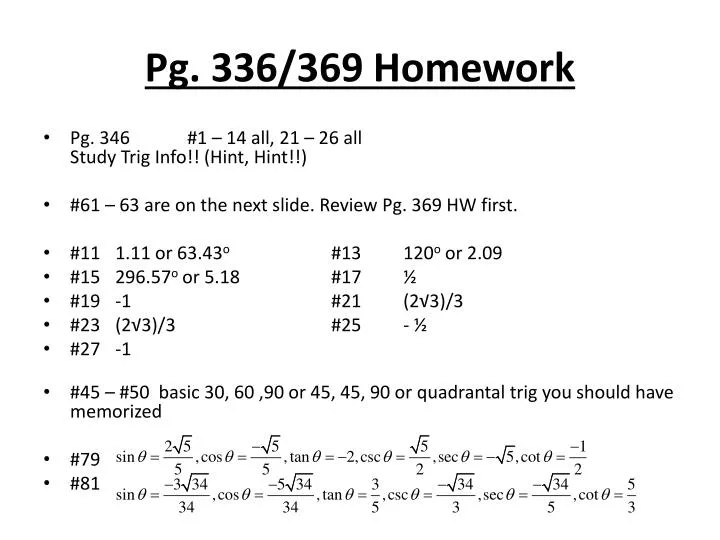 pg 336 369 homework