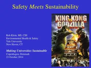 Safety Meets Sustainability