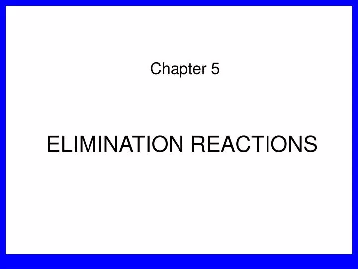 elimination reactions