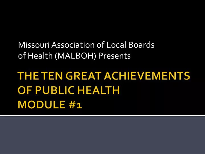 missouri association of local boards of health malboh presents