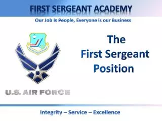 T he First Sergeant Position