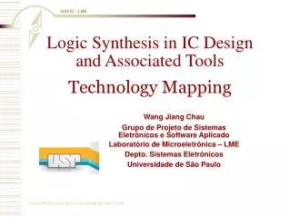 Logic Synthesis in IC Design and Associated Tools Technology Mapping