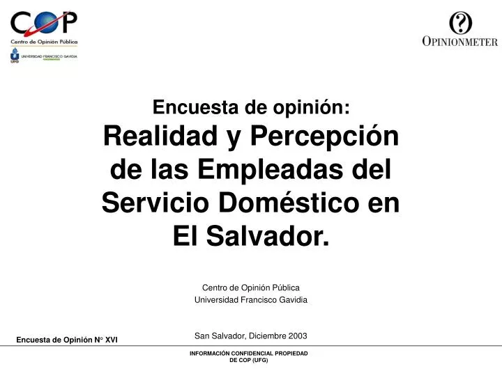 PPT - Encuesta De Opinión: Realidad Y Percepción De Las Empleadas Del ...