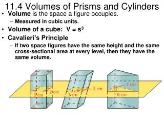 11.4 Volumes of Prisms and Cylinders