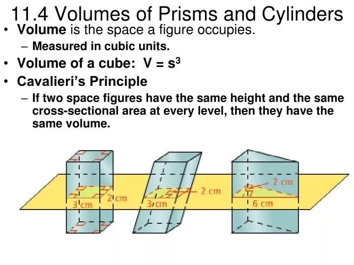11 4 volumes of prisms and cylinders