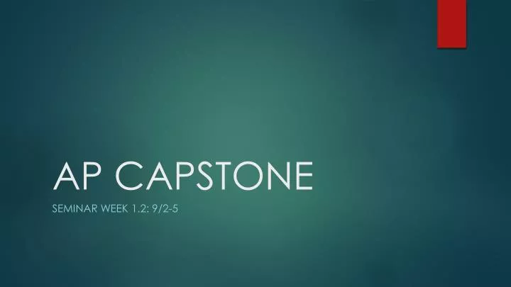 ap capstone