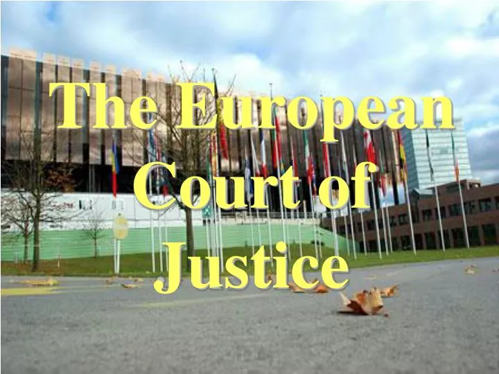 the european court of justice