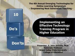 Implementing an Effective Technology Training Program in Higher Education