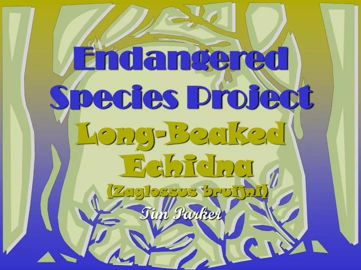 endangered species project