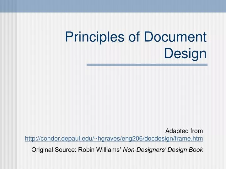 principles of document design