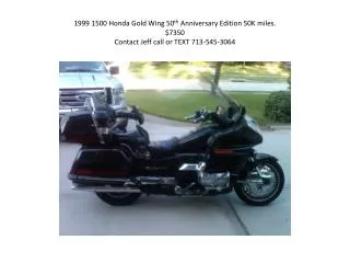 1999 1500 Honda Gold Wing 50K miles