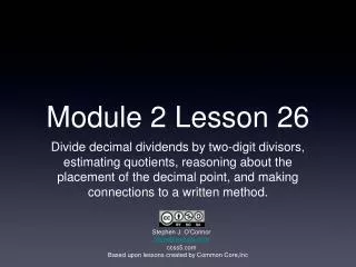 Module 2 Lesson 26
