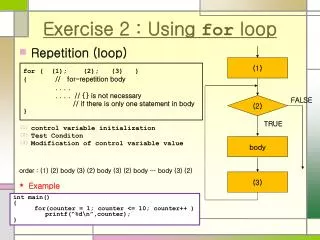 Exercise 2 : Using for loop