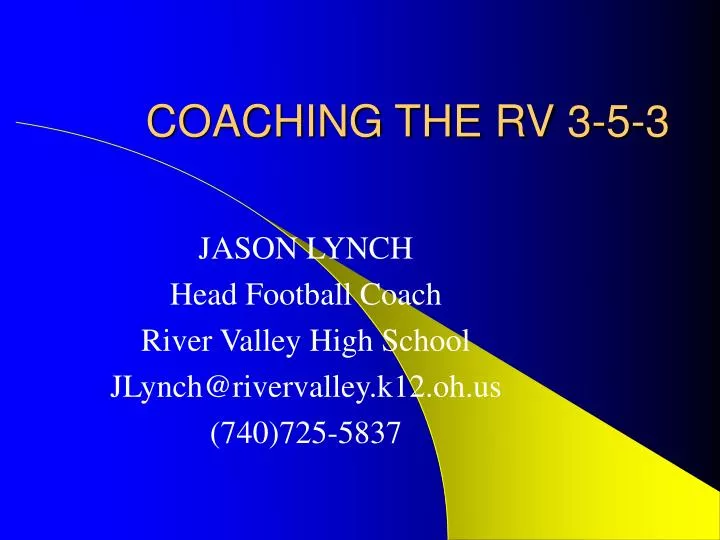 coaching the rv 3 5 3