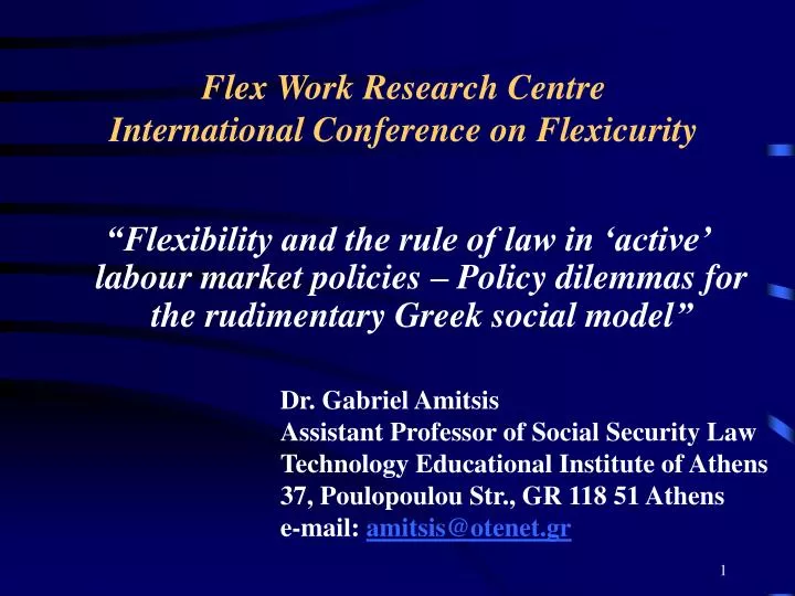 flex work research centre international conference on flexicurity
