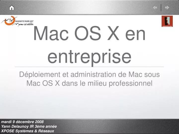 mac os x en entreprise