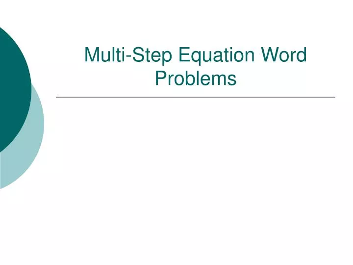 multi step equation word problems