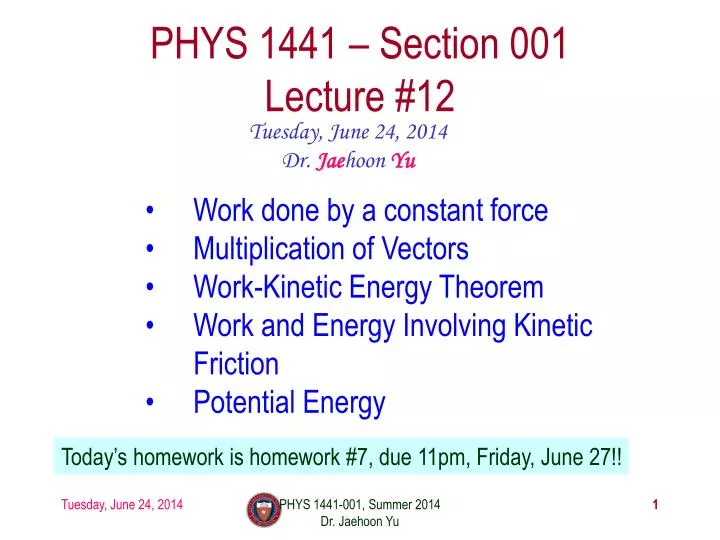 phys 1441 section 001 lecture 12