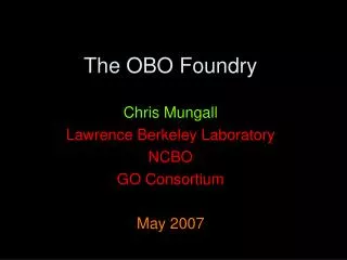 The OBO Foundry