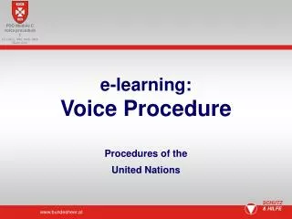 e-learning: Voice Procedure