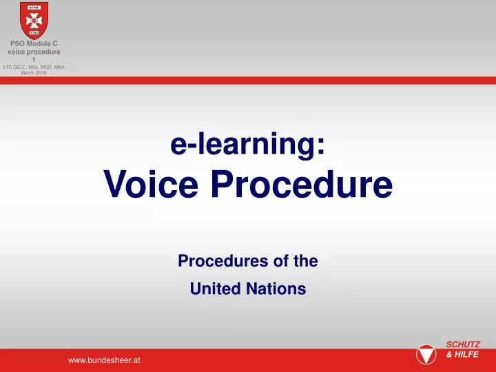 e learning voice procedure