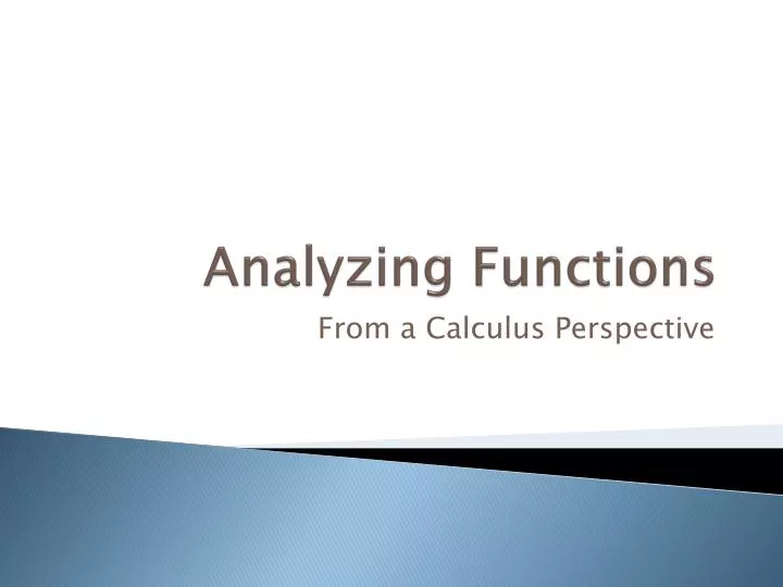analyzing functions