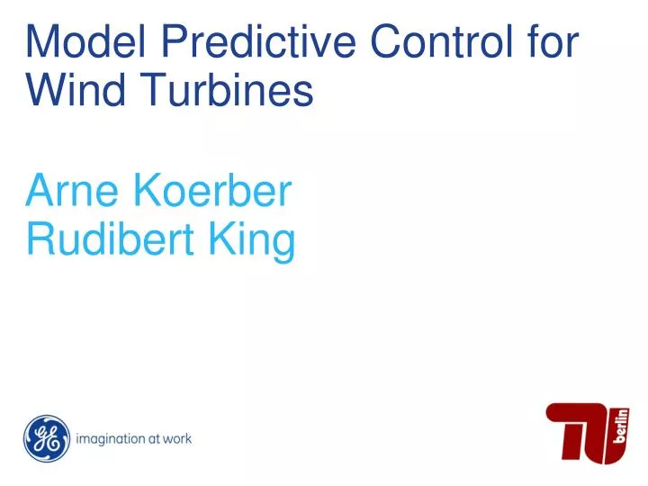 model predictive control for wind turbines