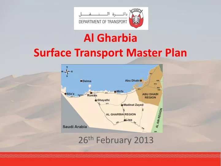 al gharbia surface transport master plan