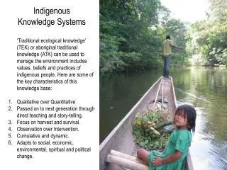 Indigenous Knowledge Systems