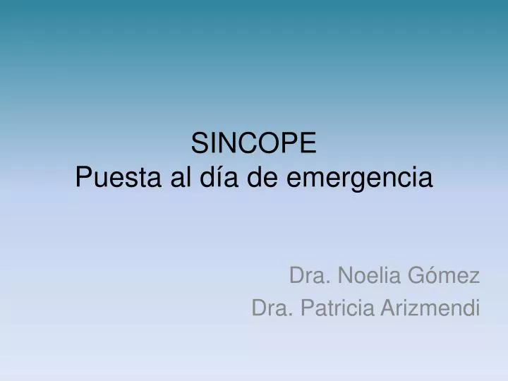 sincope puesta al d a de emergencia