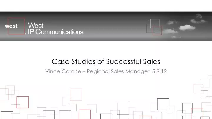 case studies of successful sales