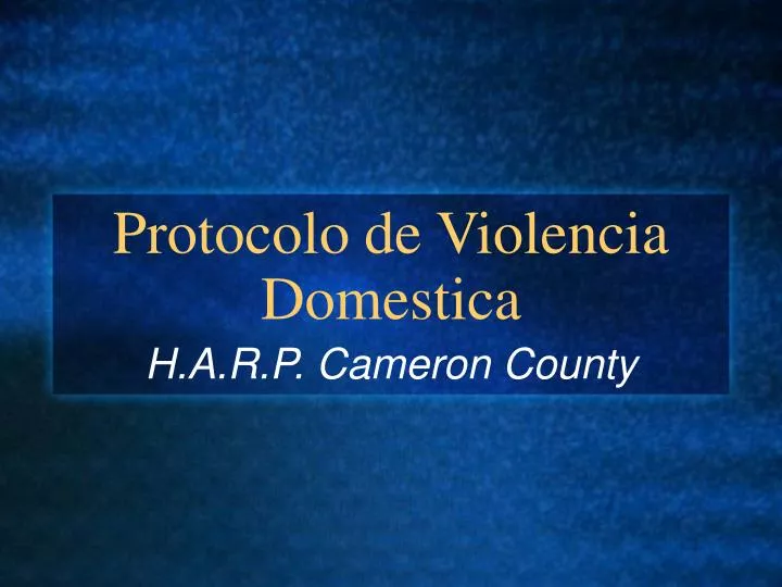 protocolo de violencia domestica