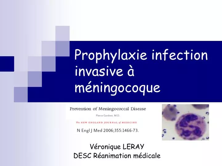prophylaxie infection invasive m ningocoque