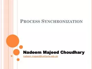 process synchronization