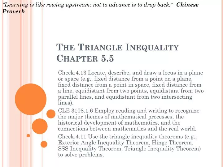 the triangle inequality chapter 5 5
