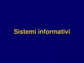 sistemi informativi