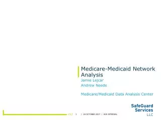 Medicare-Medicaid Network Analysis