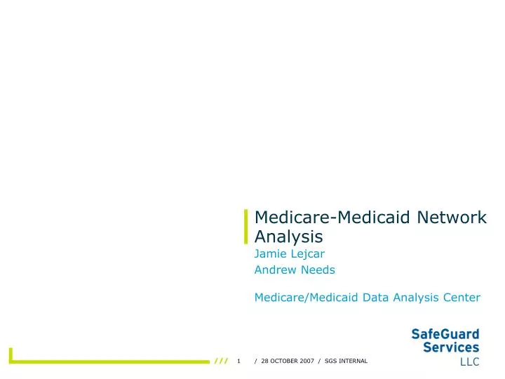 medicare medicaid network analysis
