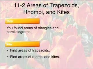 11-2 Areas of Trapezoids, Rhombi, and Kites