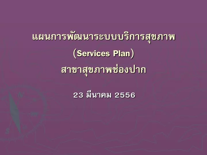 services plan