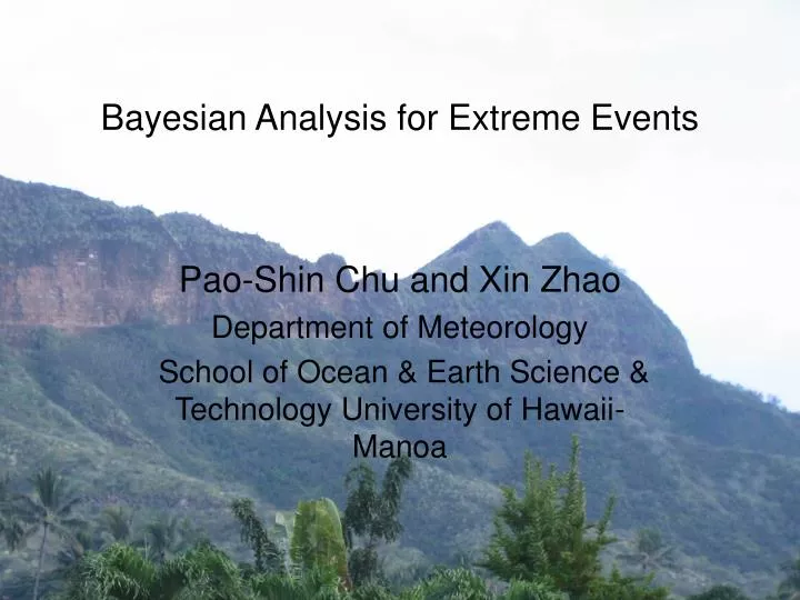 bayesian analysis for extreme events