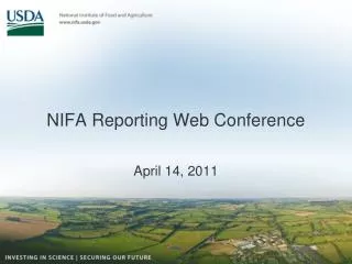 nifa reporting web conference