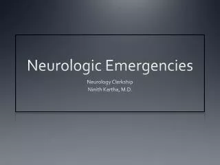 neurologic emergencies