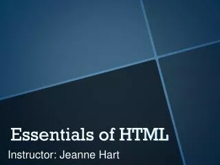 Essentials of HTML