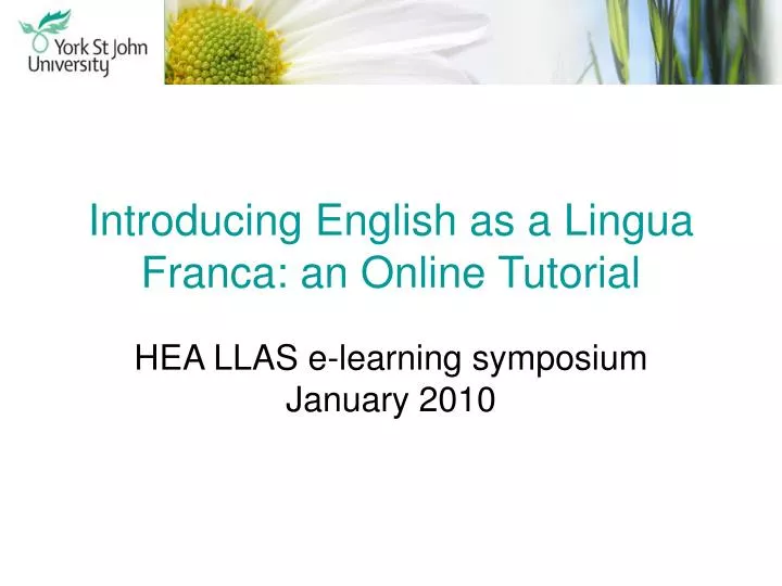 introducing english as a lingua franca an online tutorial